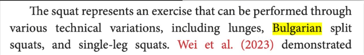 Bulgarian squat reference